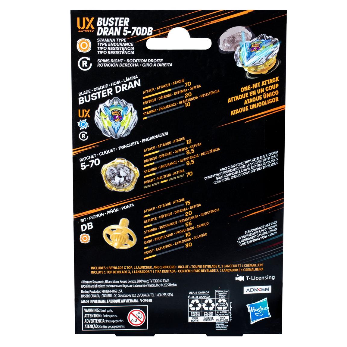 Hasbro Beyblade X Buster Dran 5-70DB