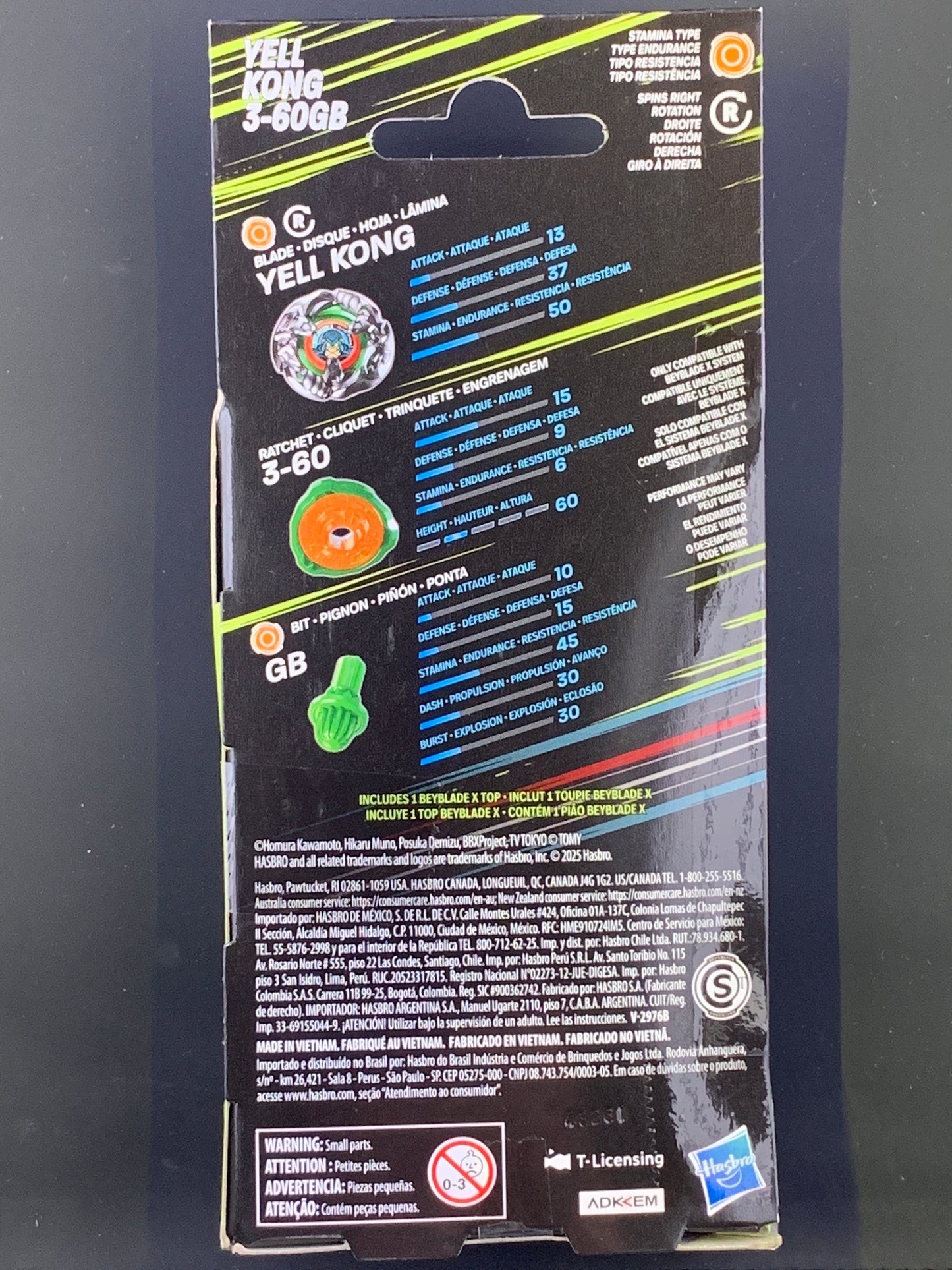 Hasbro Beyblade X Yell Kong 3-60GB