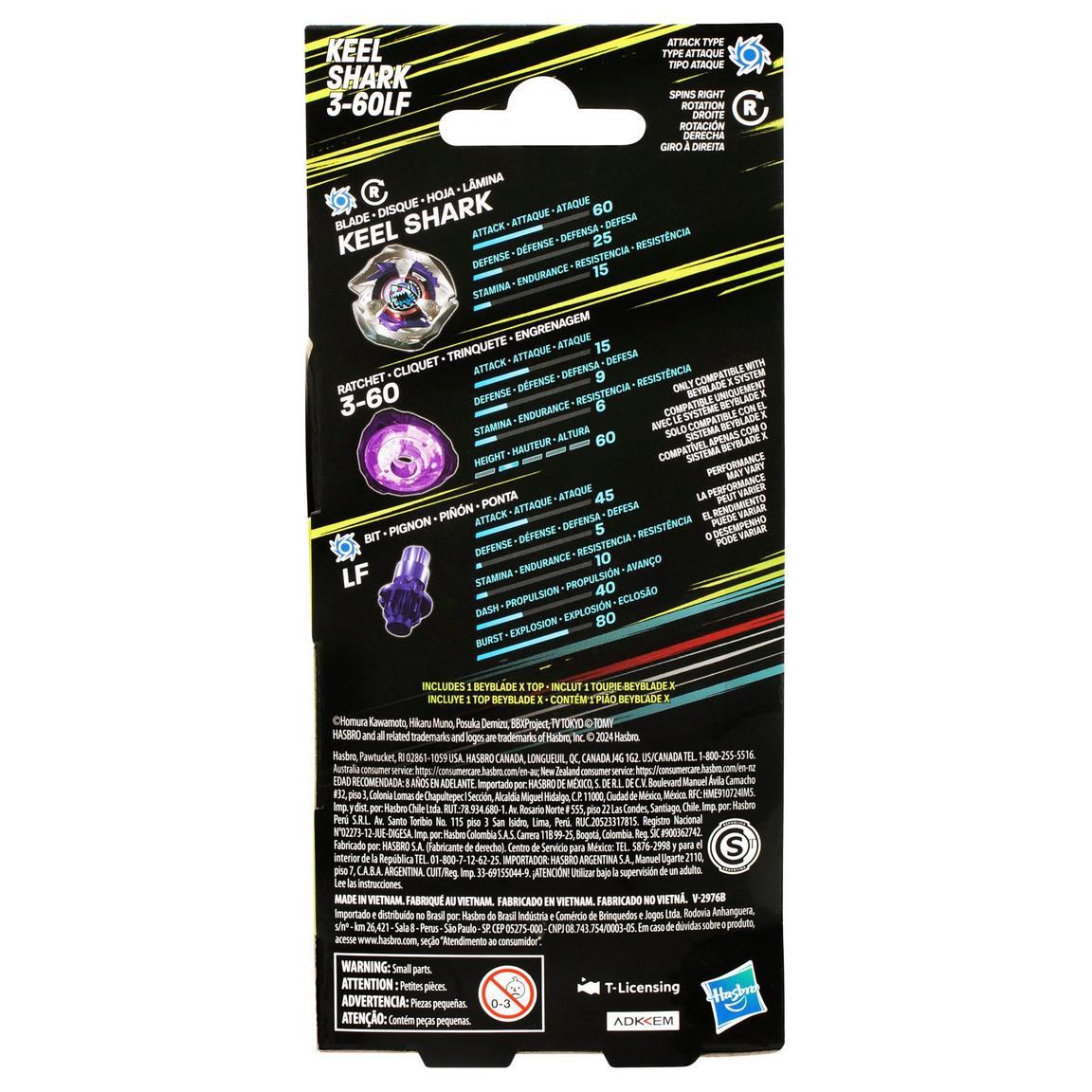 Hasbro Beyblade X Keel Shark 3-60LF Booster