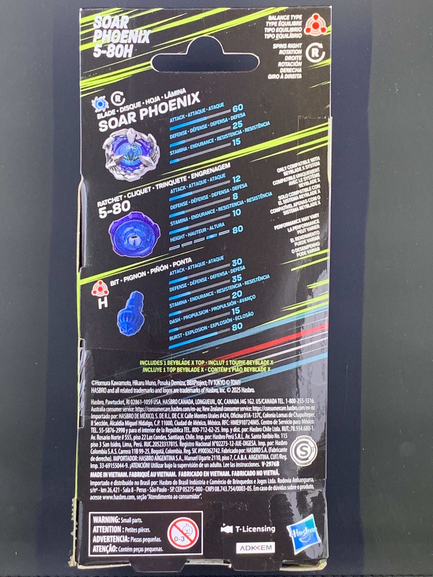 Hasbro Beyblade X Soar Phoenix (Blue) 5-80H