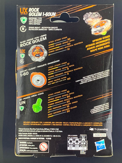 Hasbro Beyblade X Rock Golem 1-60 UN (UX Series) Starter Pack