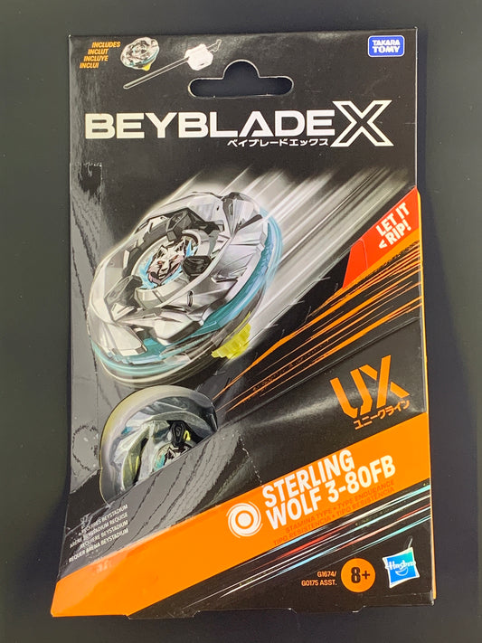 Hasbro Beyblade X Sterling Wolf 3-80 FB (UX Series) Starter Pack