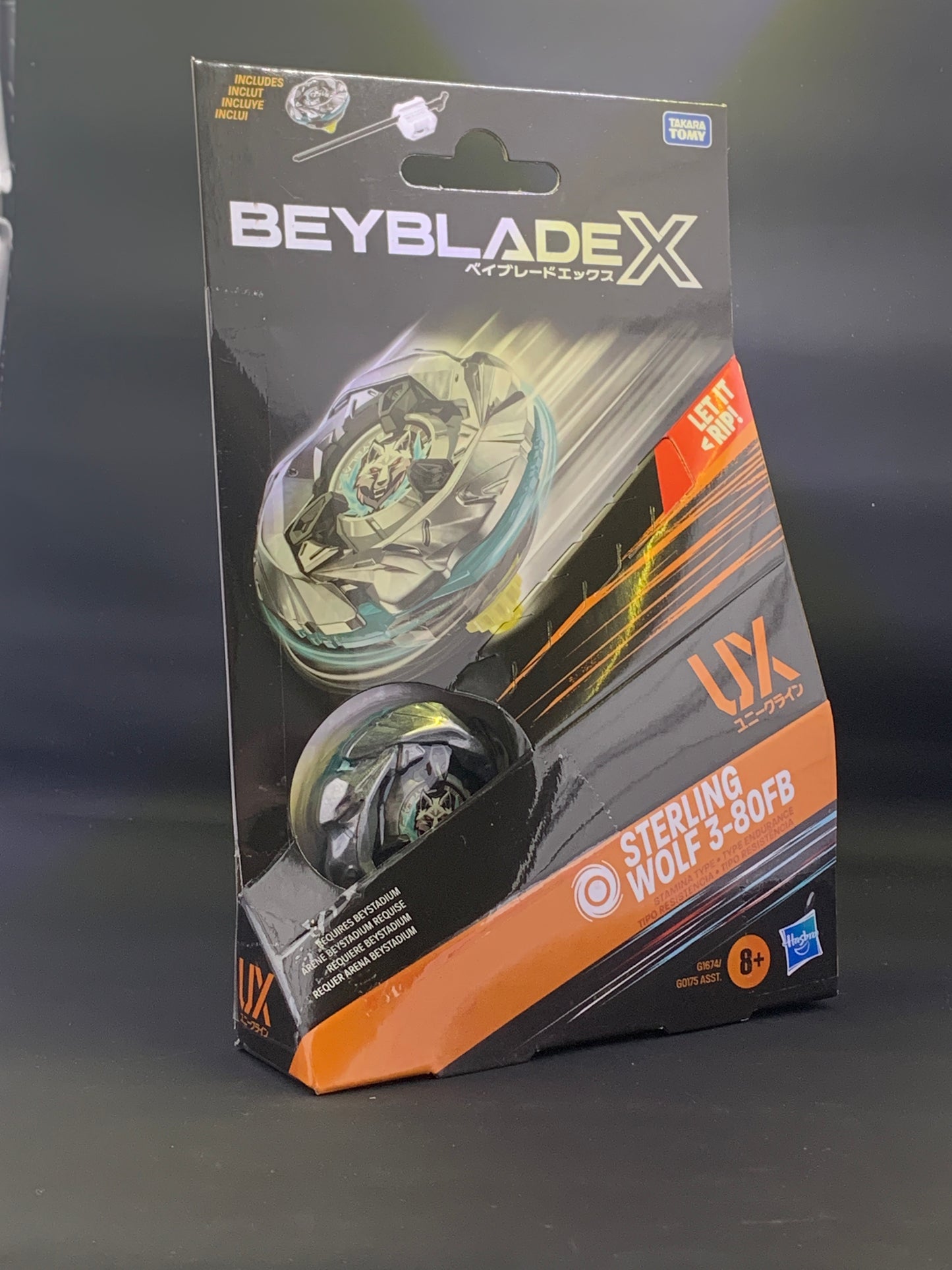 Hasbro Beyblade X Sterling Wolf 3-80 FB (UX Series) Starter Pack