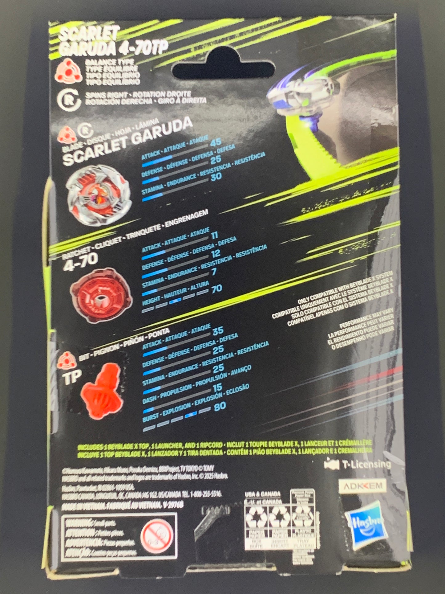 Hasbro Beyblade X Scarlet Garuda 4-70TP Starter Pack