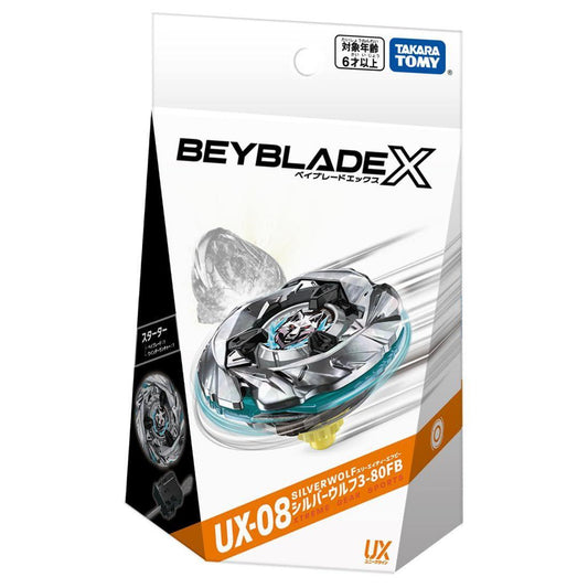 Takara Tomy Beyblade X Starter Set Silver Wolf 3-80 FB